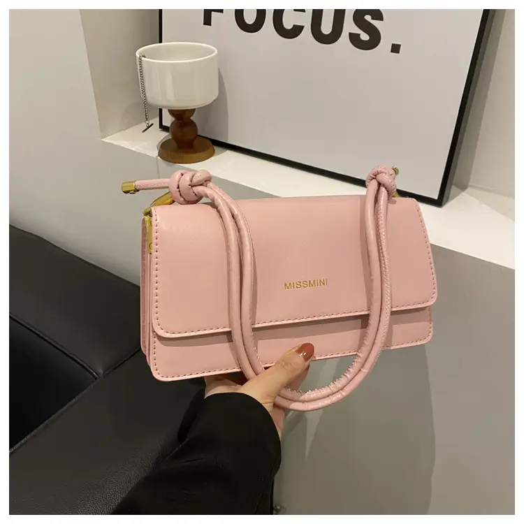 Women's Beige Shoulder Messenger Bag with Gold Handles — feature 17