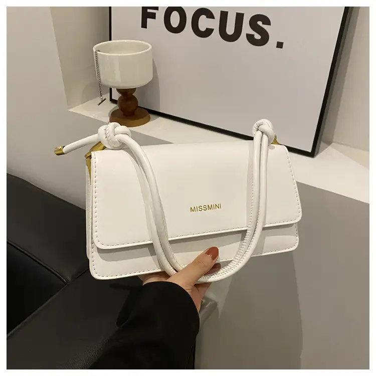 Women's Beige Shoulder Messenger Bag with Gold Handles — feature 19