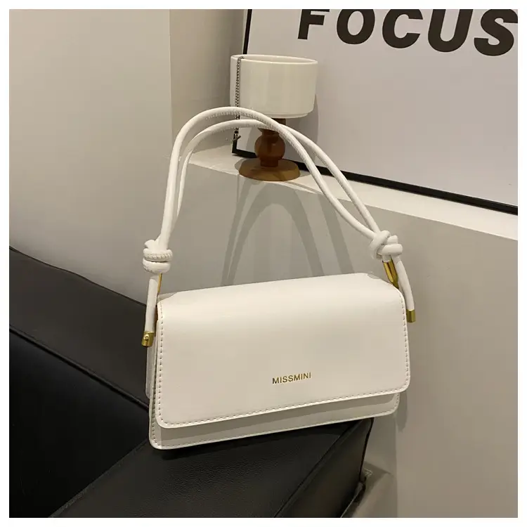 Women's Beige Shoulder Messenger Bag with Gold Handles — feature 20