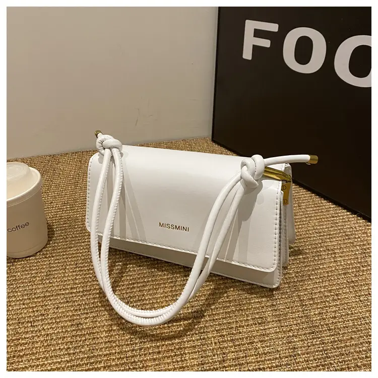 Women's Beige Shoulder Messenger Bag with Gold Handles — feature 22
