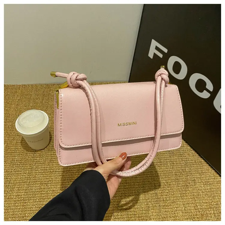 Women's Beige Shoulder Messenger Bag with Gold Handles — feature 23
