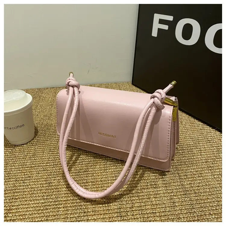 Women's Beige Shoulder Messenger Bag with Gold Handles — feature 24