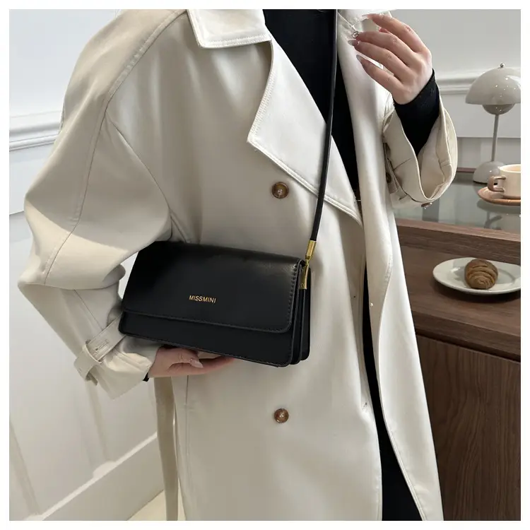 Women's Beige Shoulder Messenger Bag with Gold Handles — feature 40