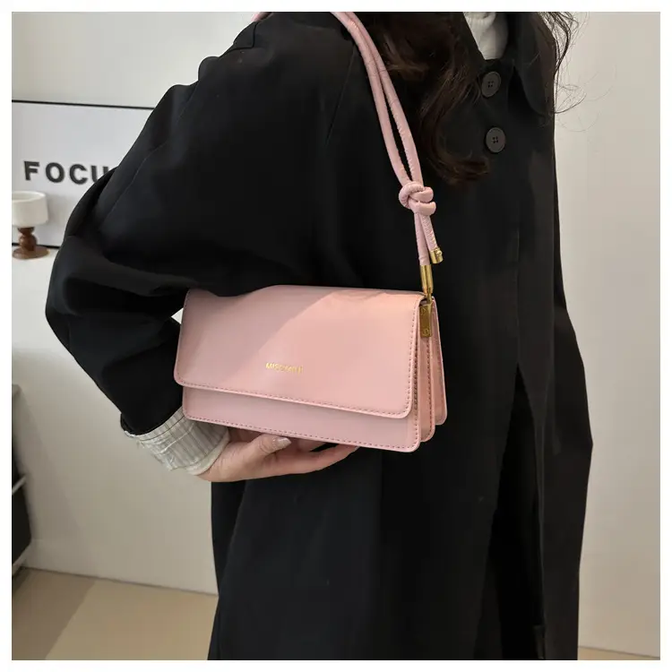 Women's Beige Shoulder Messenger Bag with Gold Handles — feature 44