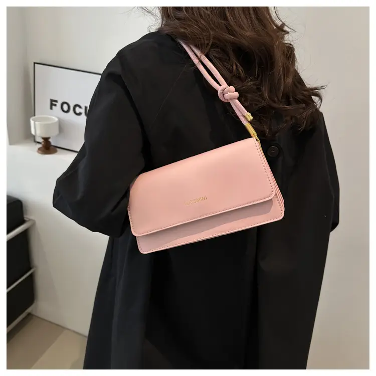 Women's Beige Shoulder Messenger Bag with Gold Handles — feature 45