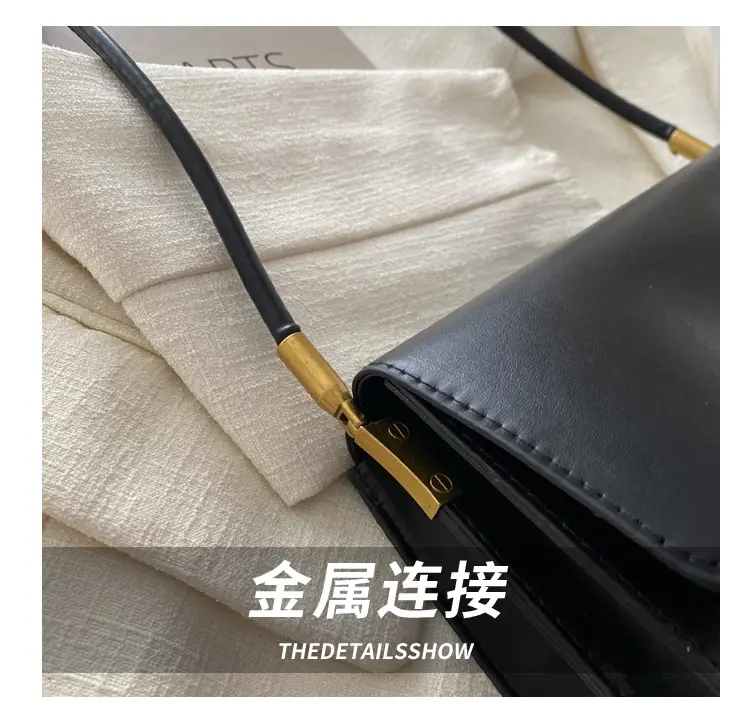 Women's Beige Shoulder Messenger Bag with Gold Handles — feature 5