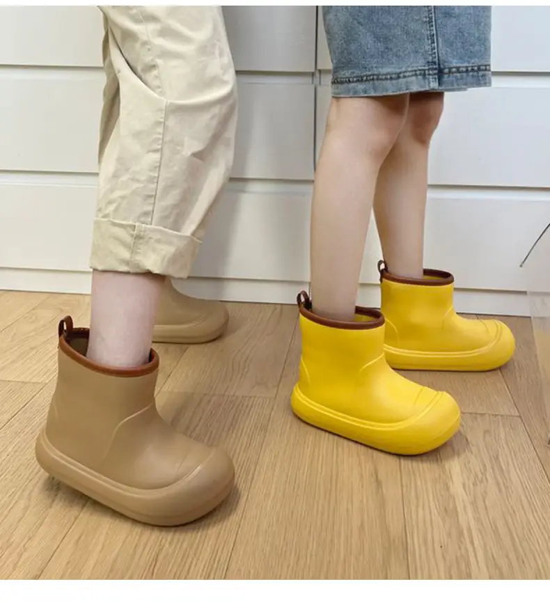 Nanbowan high-top rain boots women's four seasons Korean style fashionable Net red contrast color waterproof rain boots outdoor non-slip ins fashionable thick — feature 14