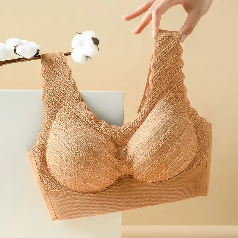 Spring Push Up Wireless Lace Bra Seamless Cool Feel - Image 4