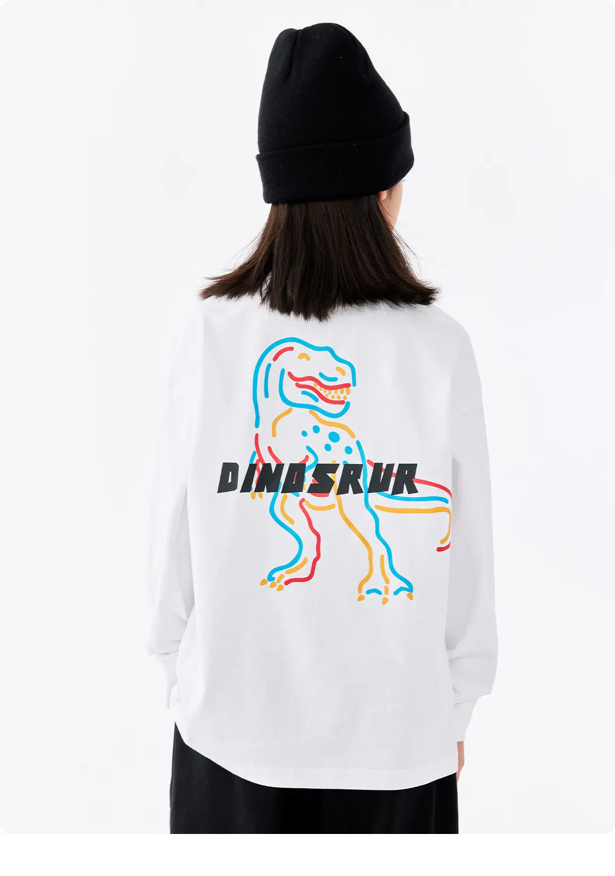 Girls Dinosaur Print Long Sleeve T-Shirt Green Medium Large — feature 25