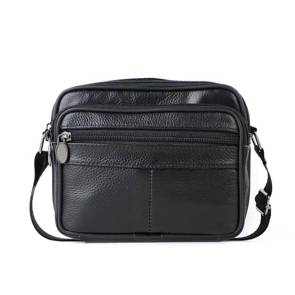 New Men's Genuine Leather Vintage Crossbody Bag Large Capacity