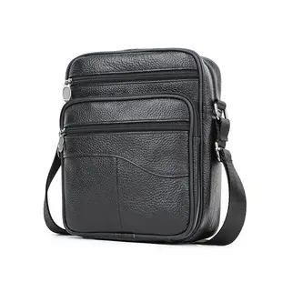 New Men's Genuine Leather Vintage Crossbody Bag Large Capacity — feature 14