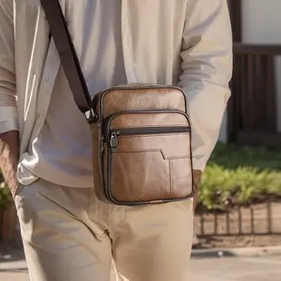 New Men's Genuine Leather Vintage Crossbody Bag Large Capacity — feature 16