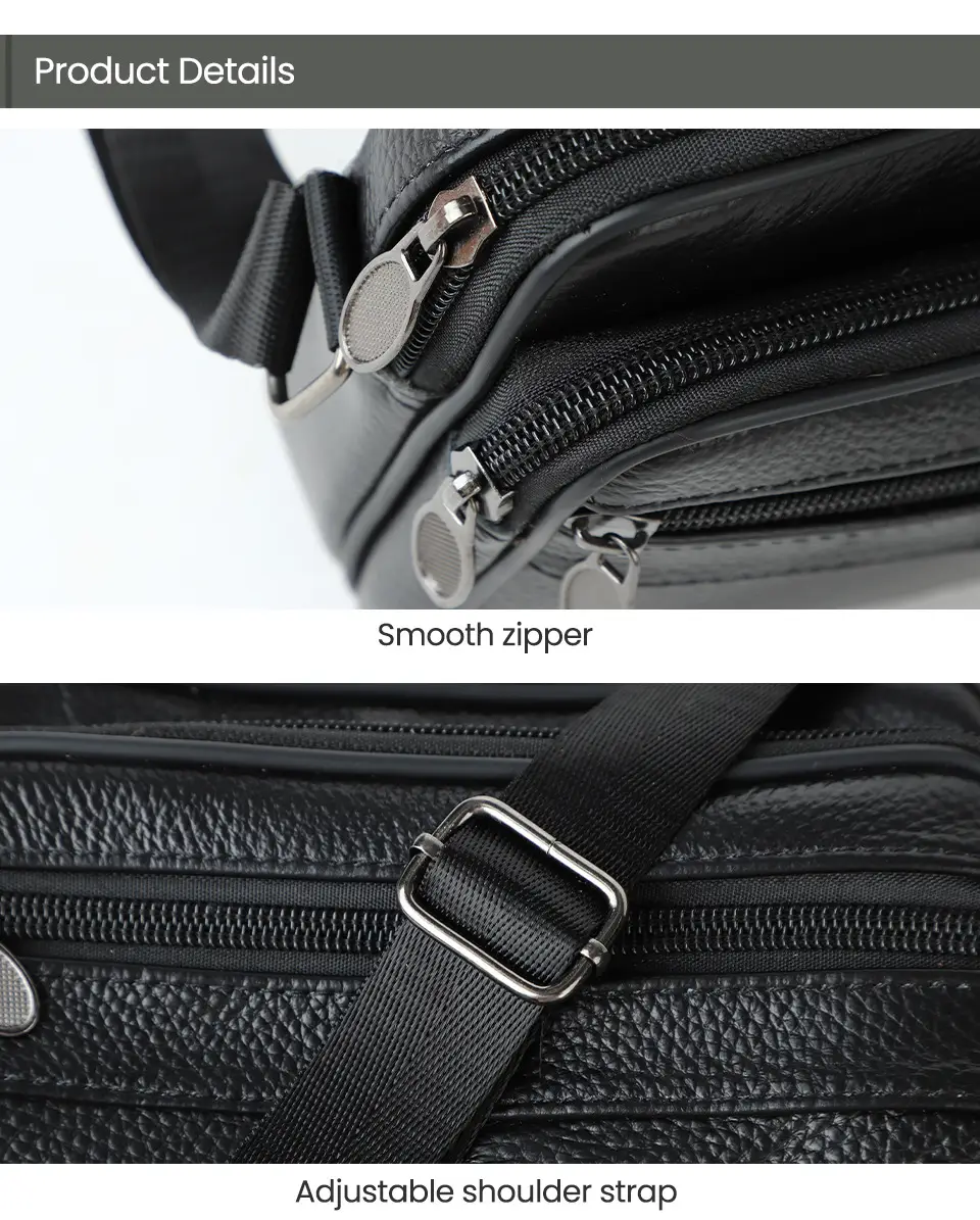 New Men's Genuine Leather Vintage Crossbody Bag Large Capacity — feature 26