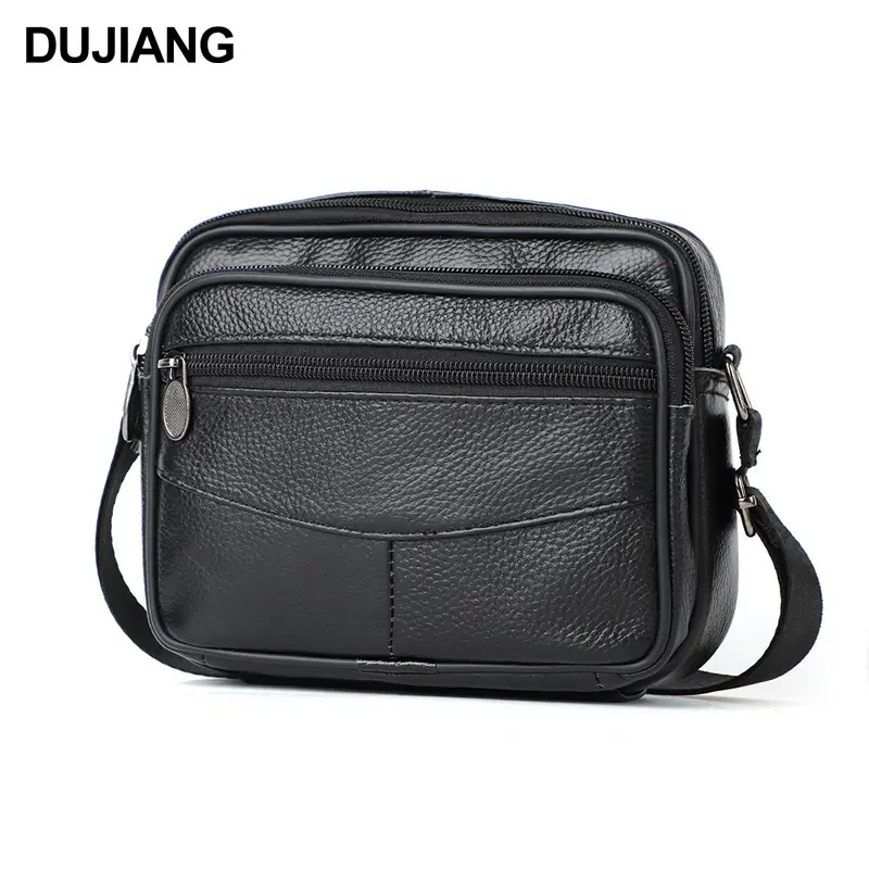 New Men's Genuine Leather Vintage Crossbody Bag Large Capacity
