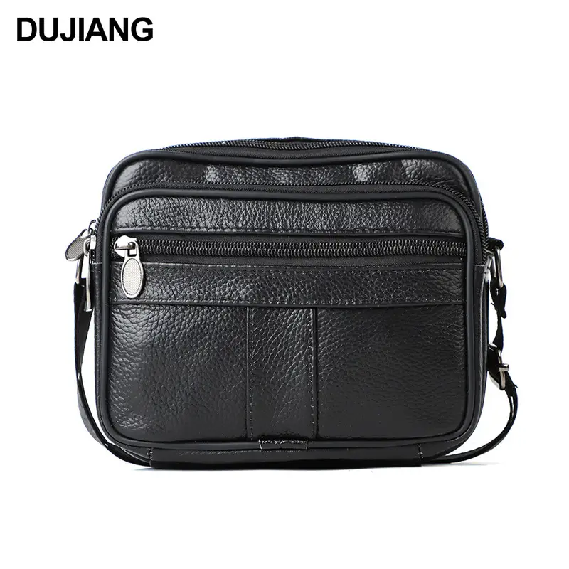 New Men's Genuine Leather Vintage Crossbody Bag Large Capacity