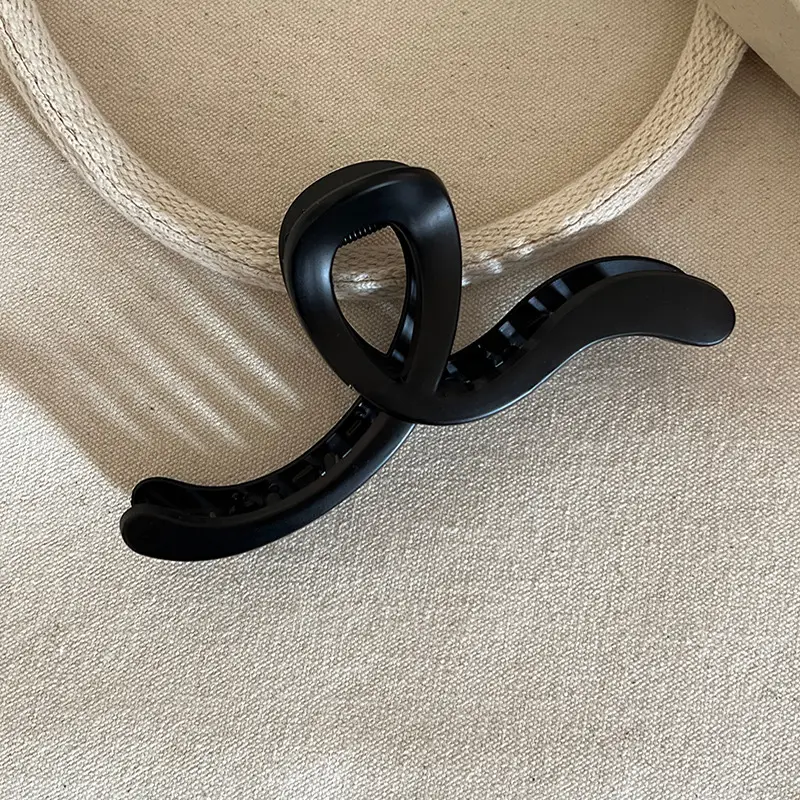 Autumn Winter Frosted Black Hair Clips for Women