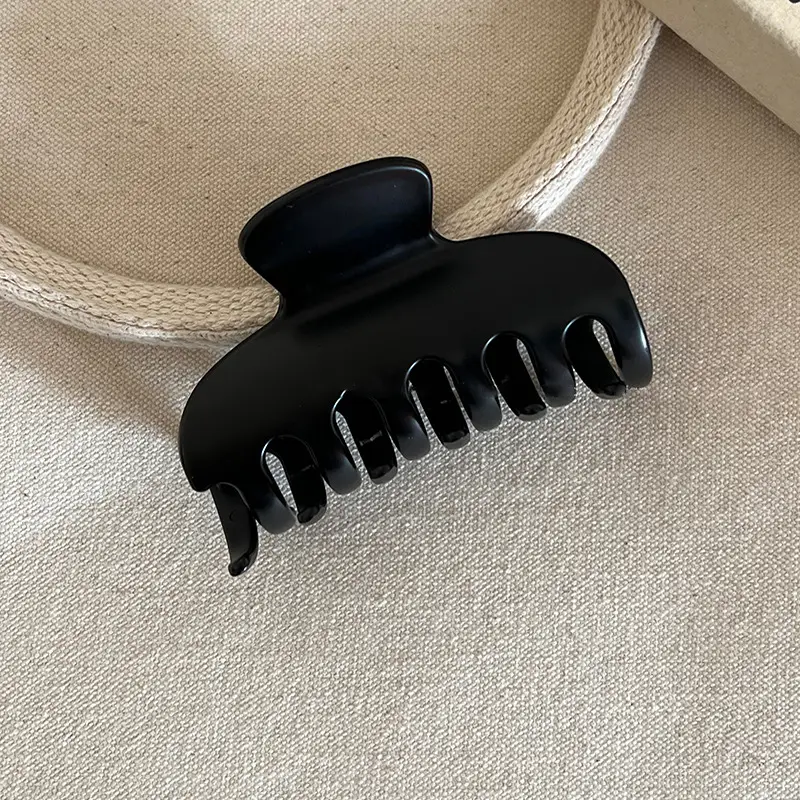 Autumn Winter Frosted Black Hair Clips for Women