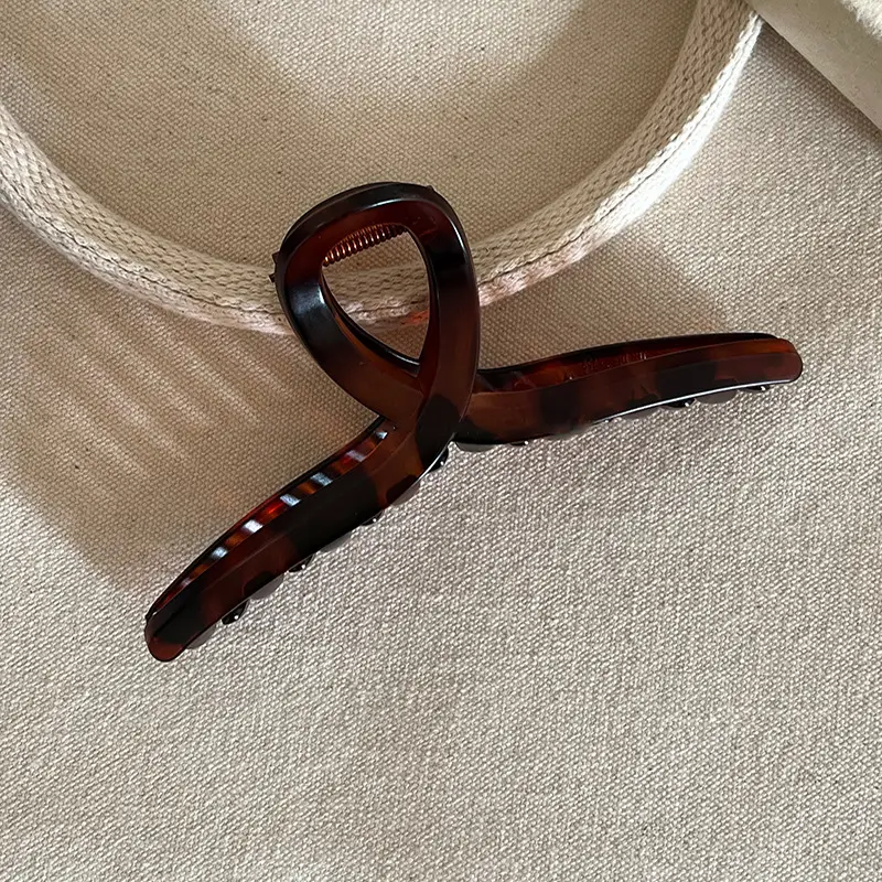 Autumn Winter Frosted Black Hair Clips for Women