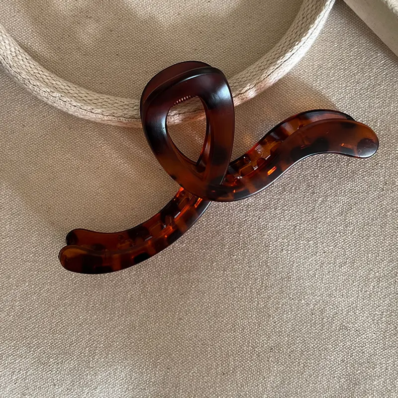 Autumn Winter Frosted Black Hair Clips for Women
