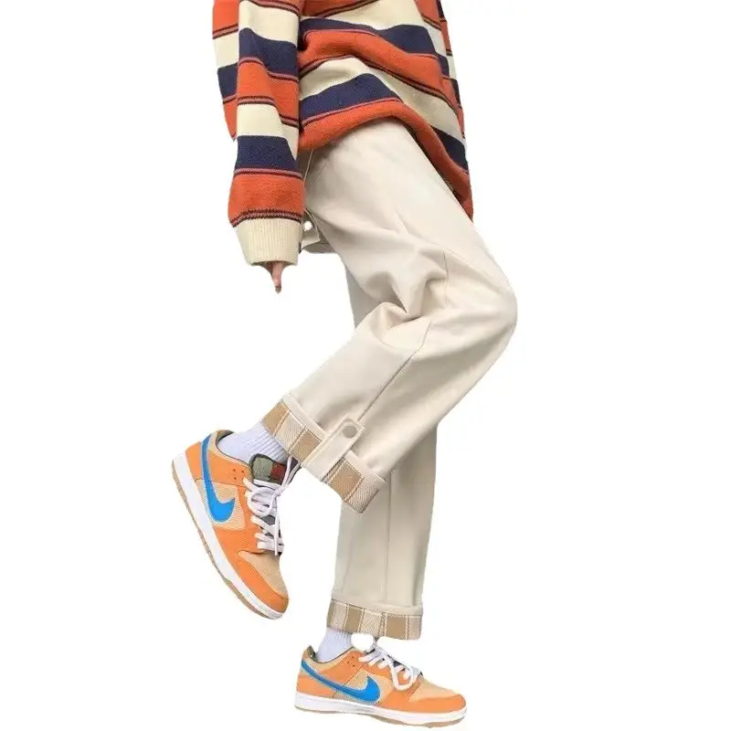 Men Woolen Straight Leg Sweatpants American High Street - Image 5