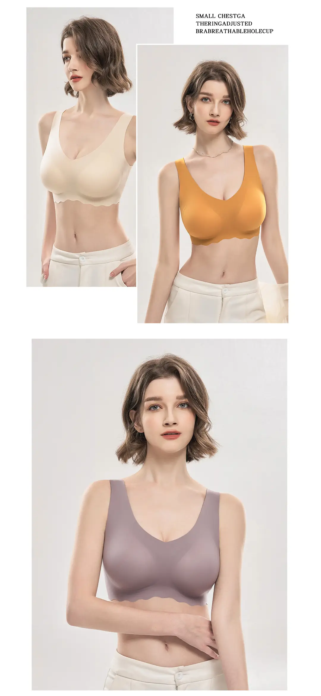 Nude Wire-Free Push Up Sports Bra Large — feature 14