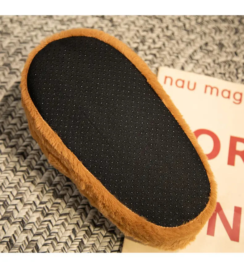 Cute cartoon water guinea pig capabala plush floor slippers cotton shoes men and women winter home bag heel warm cotton shoes — feature 19