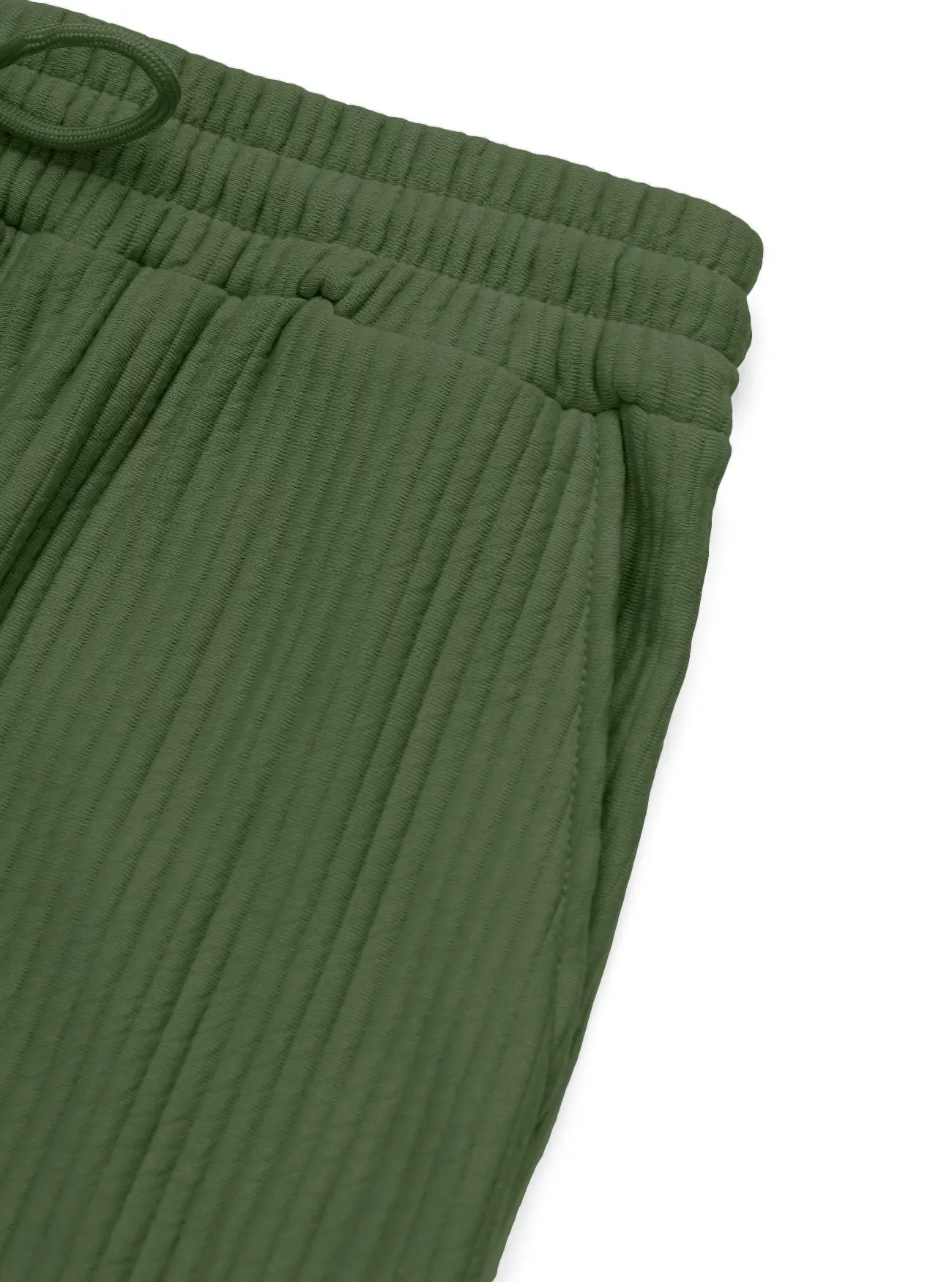 Men Striped Loose Straight Leg Pants Green — feature 20