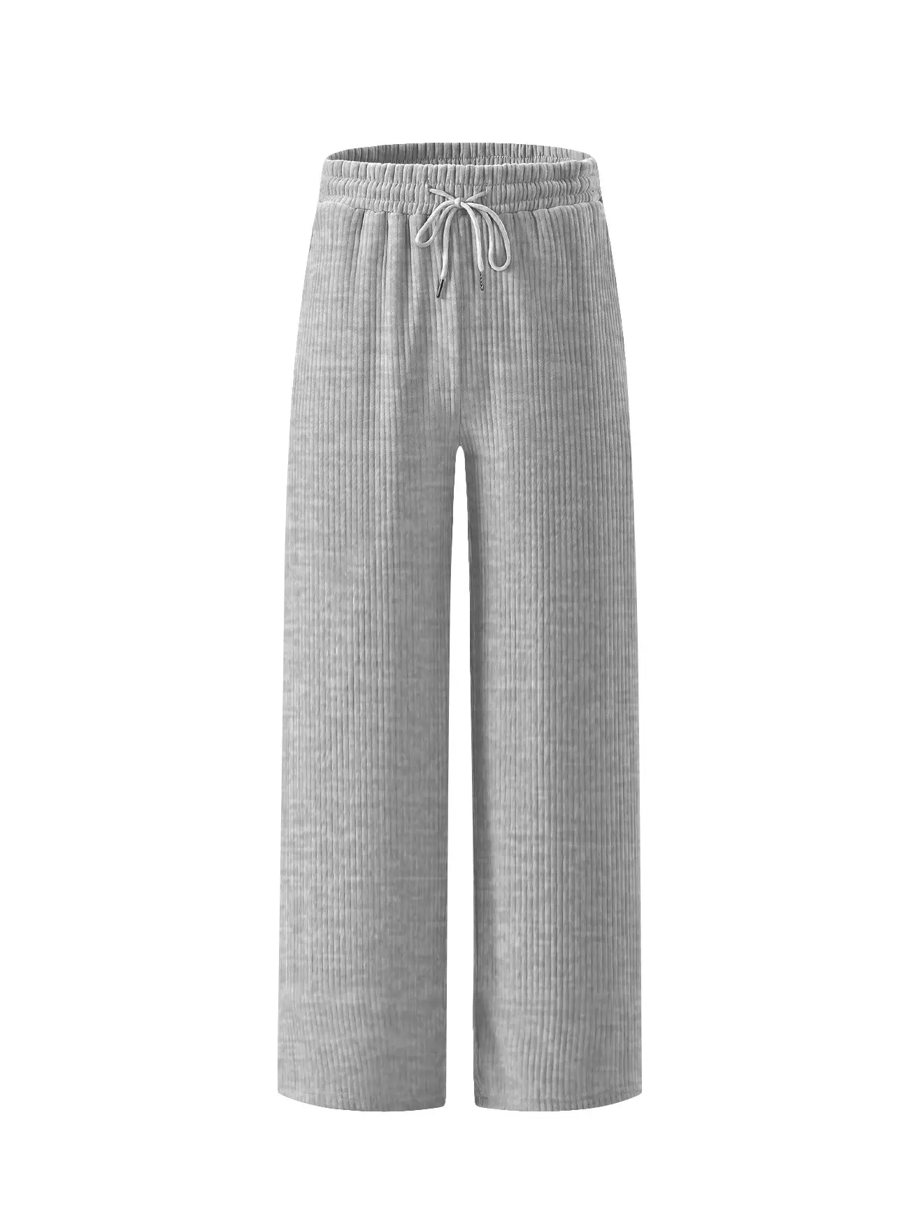Men Striped Loose Straight Leg Pants Green — feature 8