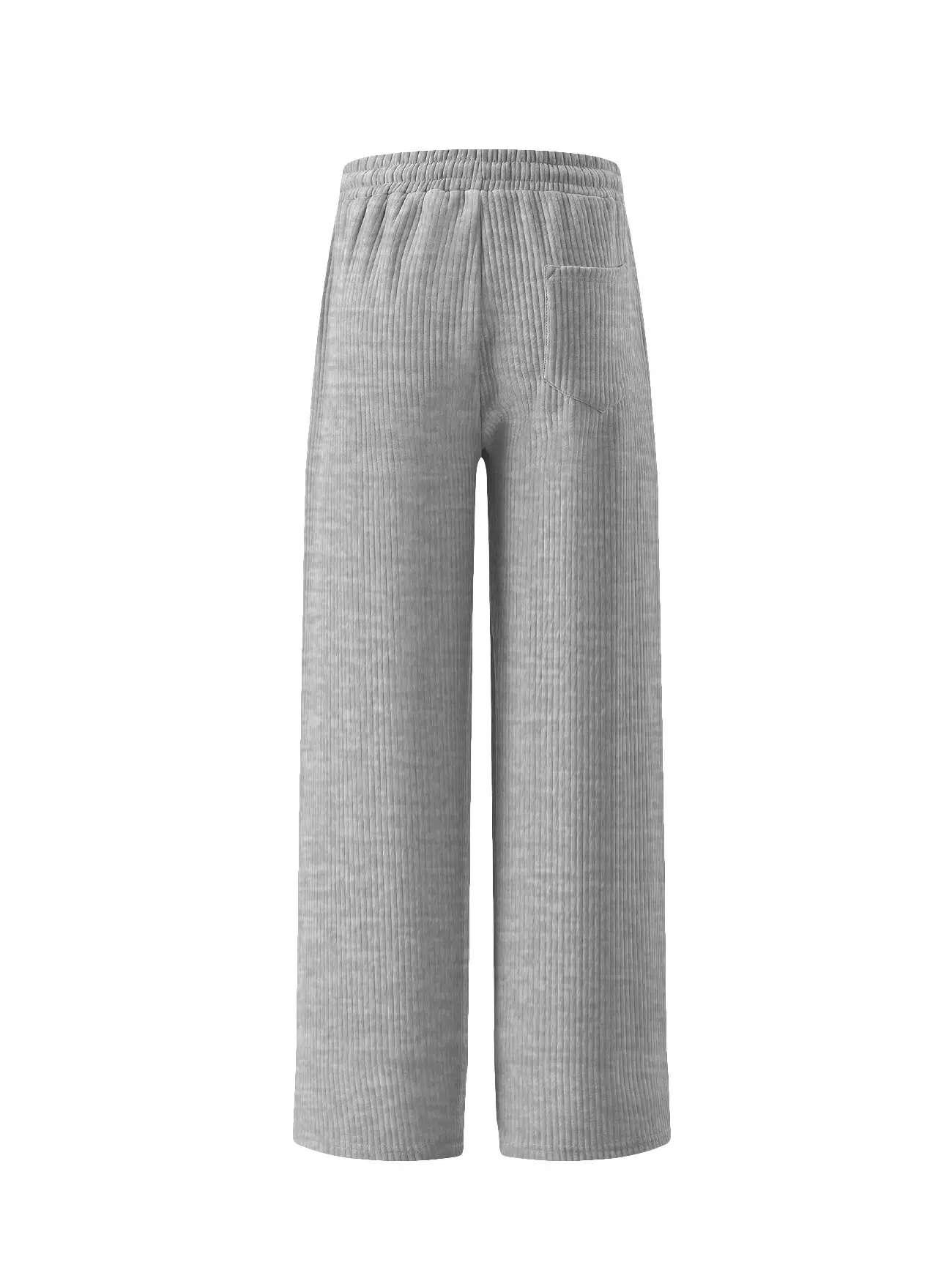 Men Striped Loose Straight Leg Pants Green — feature 9