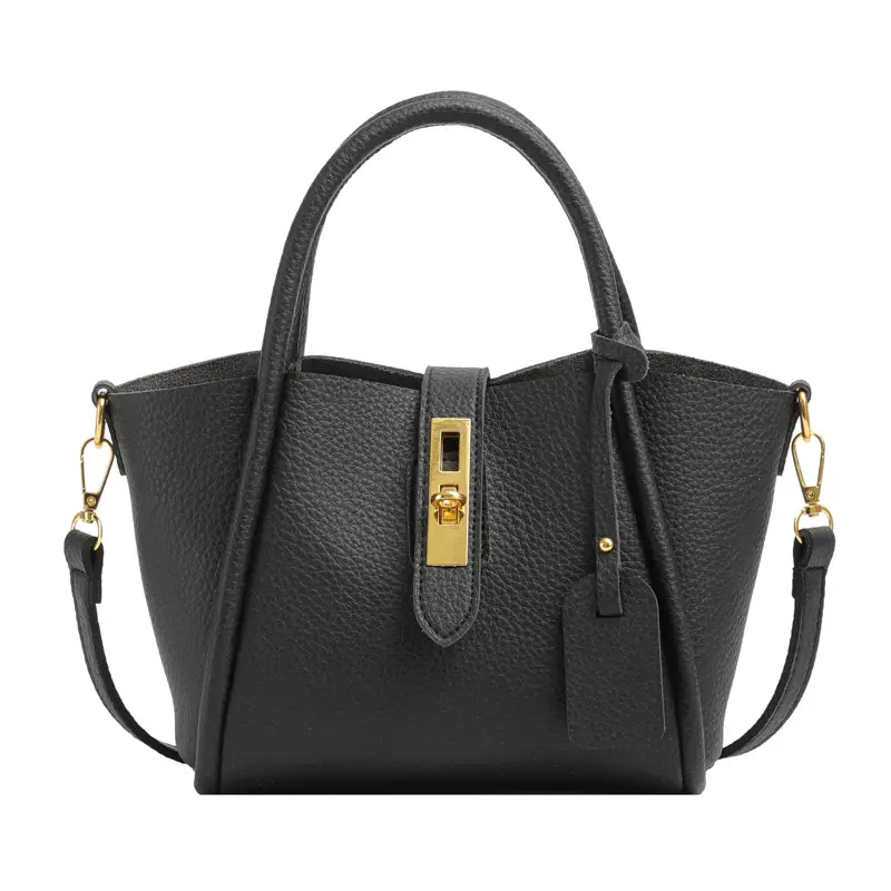 Women's Brown Leather Shoulder Crossbody Bag with Tote Compartment - Image 8