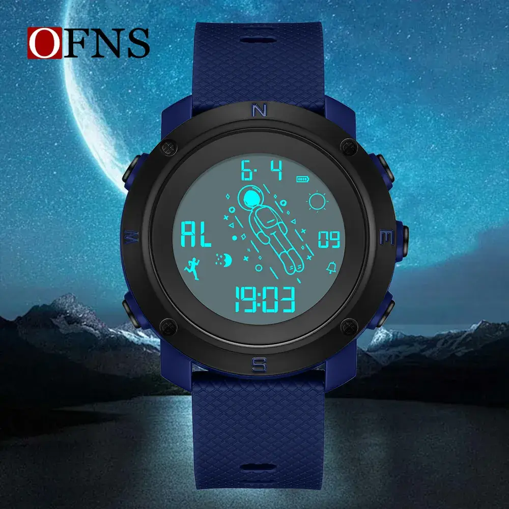 Ofns Blue Digital Chronograph Watch for Men Women - Image 7