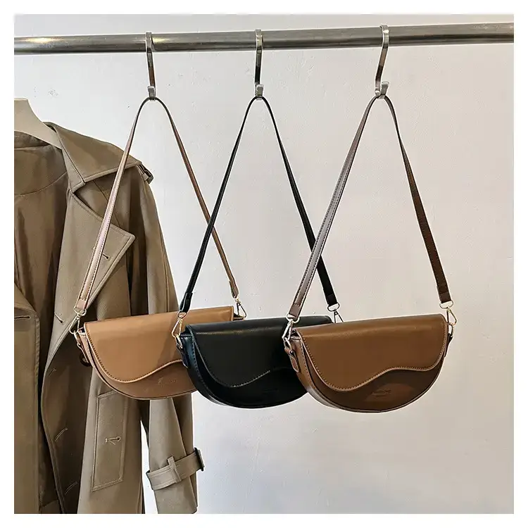 Women's Brown Leather Shoulder Bag 2024 Winter New - Image 4