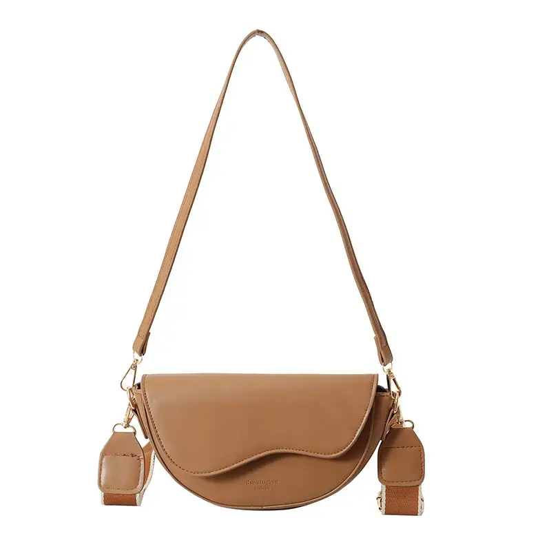Women's Brown Leather Shoulder Bag 2024 Winter New - Image 8