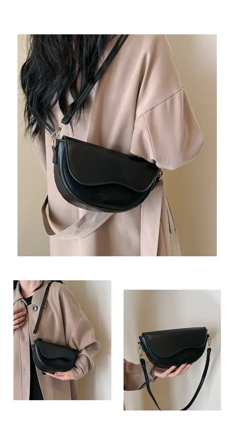 Women's Brown Leather Shoulder Bag 2024 Winter New — feature 11