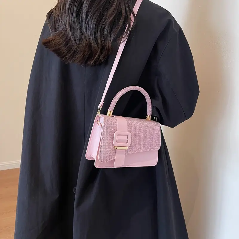 Pink Leather Shoulder Bag for Women 2023 - Image 7