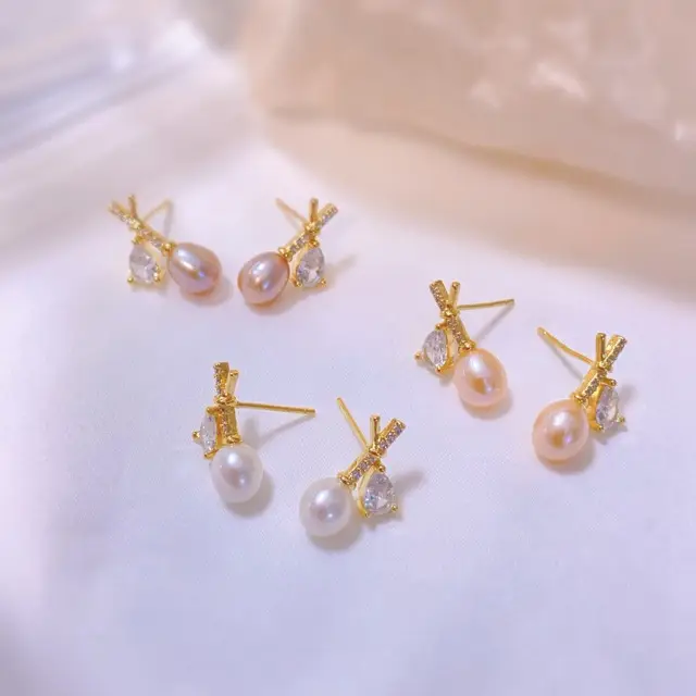 Water Drop Pearl Earrings Light Luxury 2024 - Image 4
