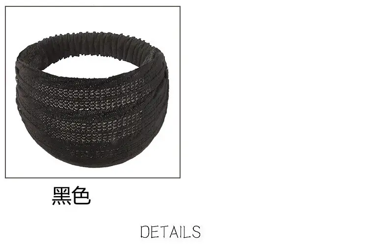 Women Knitted Elastic Headscarf Autumn Winter Beige — feature 5