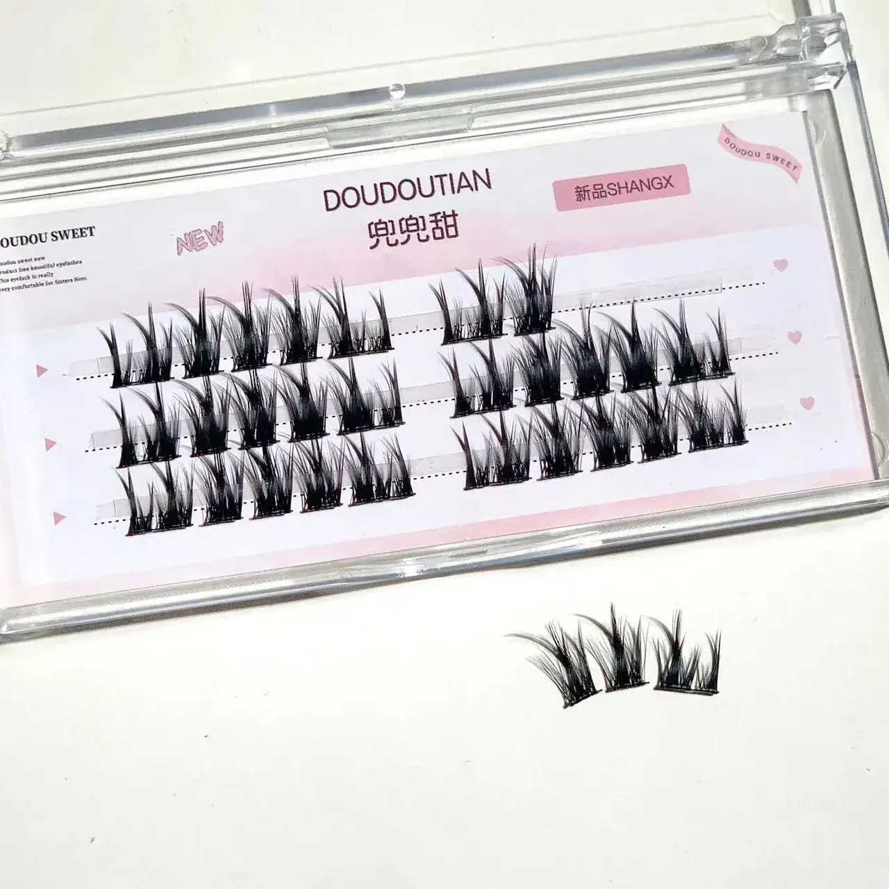 Wet Painting False Eyelashes Single Cluster Thick Curling — feature 16