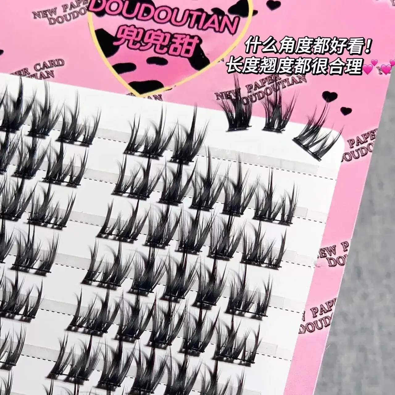 Wet Painting False Eyelashes Single Cluster Thick Curling — feature 8