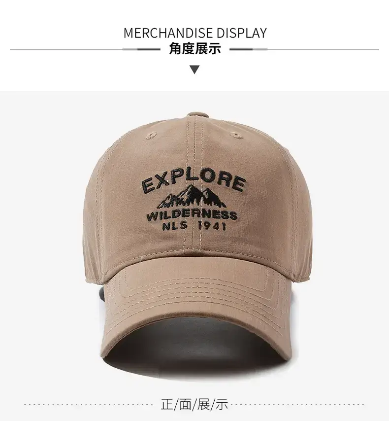 Men's Grey Embroidered Baseball Cap with Brand Logo — feature 8