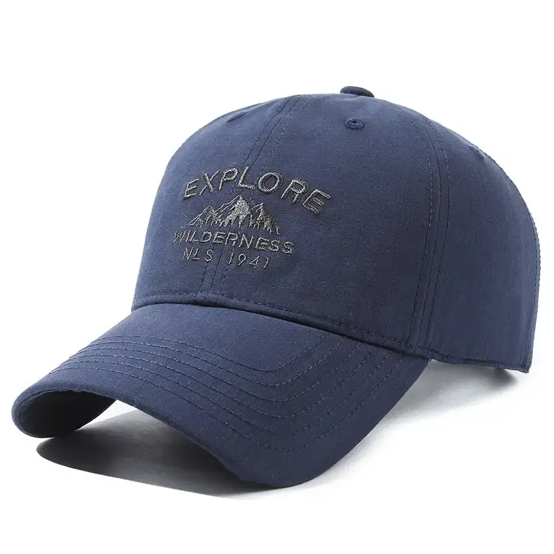 Men's Grey Embroidered Baseball Cap with Brand Logo - Image 3