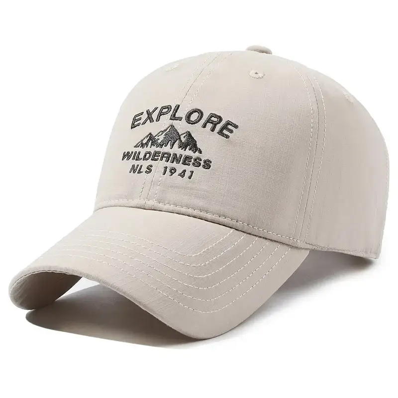 Men's Grey Embroidered Baseball Cap with Brand Logo - Image 6