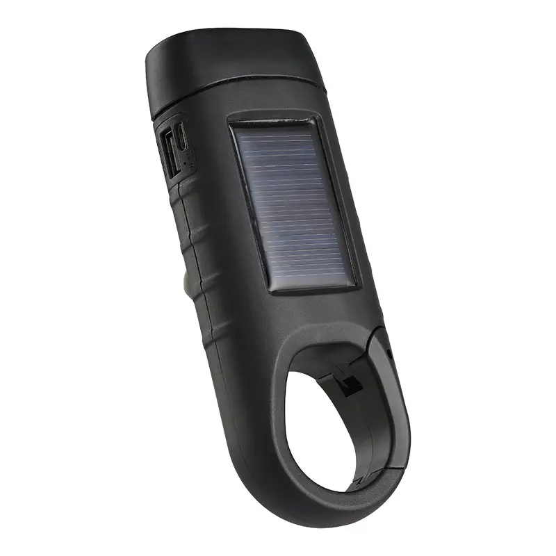 Solar Hand Crankled Camping Flashlight Green — feature 14
