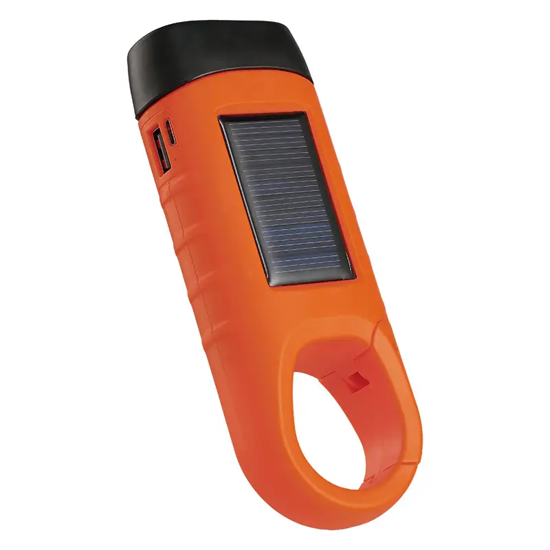 Solar Hand Crankled Camping Flashlight Green — feature 15