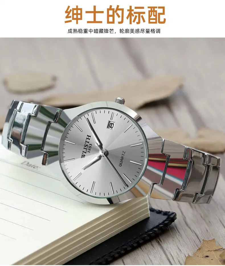 Classic Black Men's Quartz Watch with Day/Date Display — feature 6