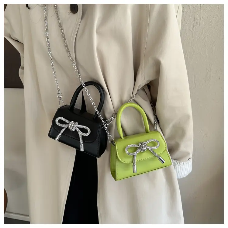 Candy Brown Bow Knot Patent Leather Shoulder Bag — feature 20