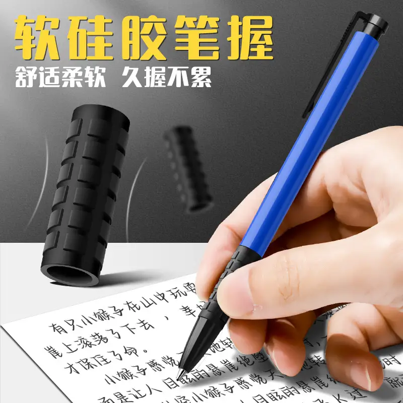 True Colorful Ballpoint Pen Genuine Push-Type Blue Red Oil Pen Primary School Students Special Office Ball Pen Oil Pen
