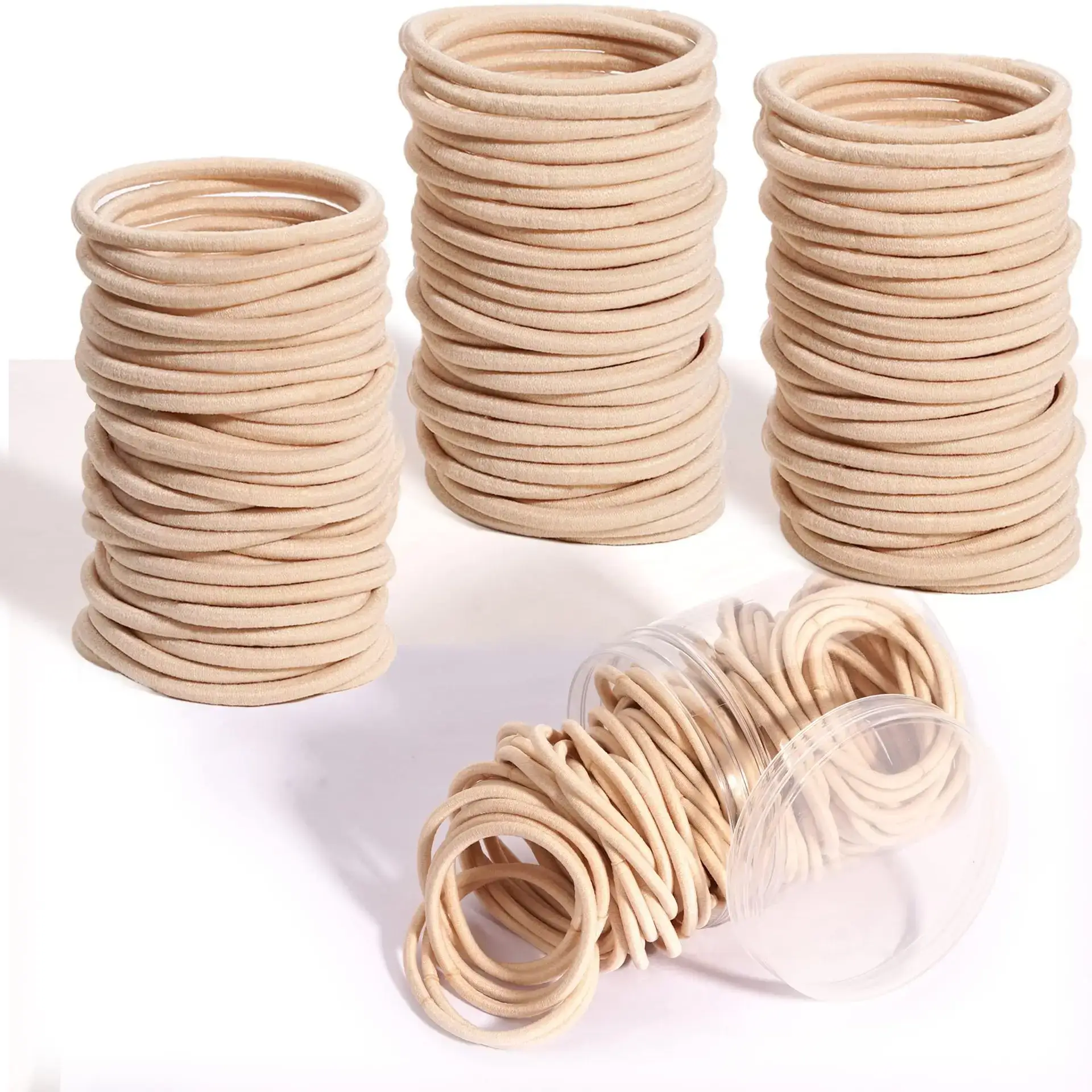 Coffee Color Rubber Thumb Bands for Girls Hair Accessories — feature 10