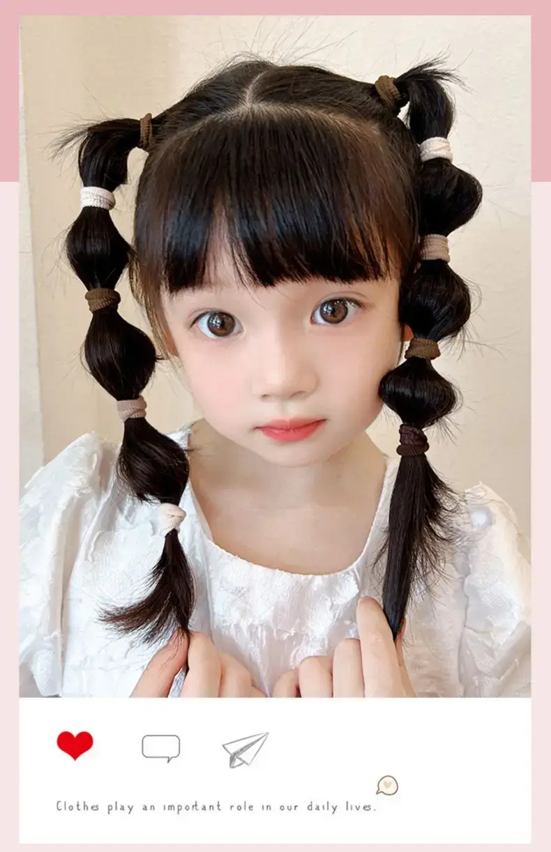 Coffee Color Rubber Thumb Bands for Girls Hair Accessories — feature 26