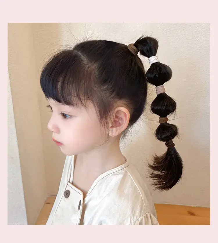 Coffee Color Rubber Thumb Bands for Girls Hair Accessories — feature 30